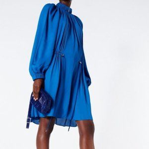 Tibi GEORGETTE SHORT DRAWSTRING DRESS